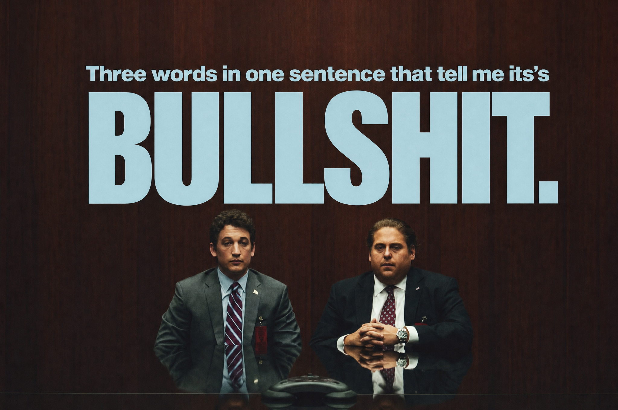 Three words in one sentence that tell me it's bullshit
